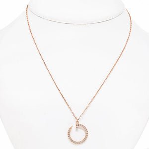 Cartier Juste Un Clou 18K Rose Gold Juste Un Clou Pave Diamond Pendant Necklace