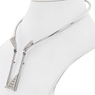 14K White Gold Geometrical Collar Necklace - The Back Vault