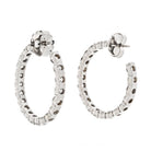 18K White Gold 6 Carats Diamond Hoop Earrings - The Back Vault