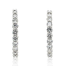 18K White Gold 6 Carats Diamond Hoop Earrings - The Back Vault