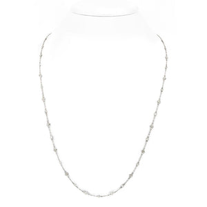 Platinum 4.50cttw 32 inches Diamond By The Yard Necklace