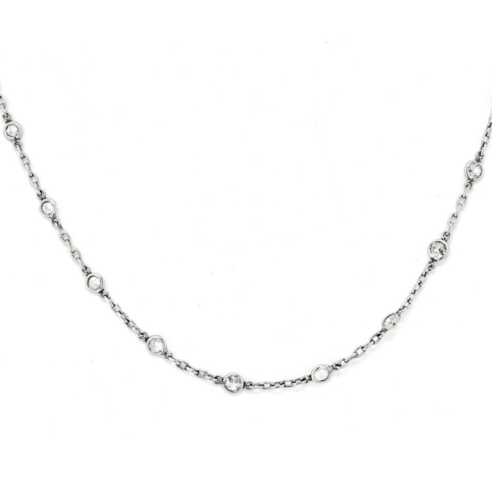 Platinum Diamond By The Yard 2.85cttw Necklace - The Back Vault