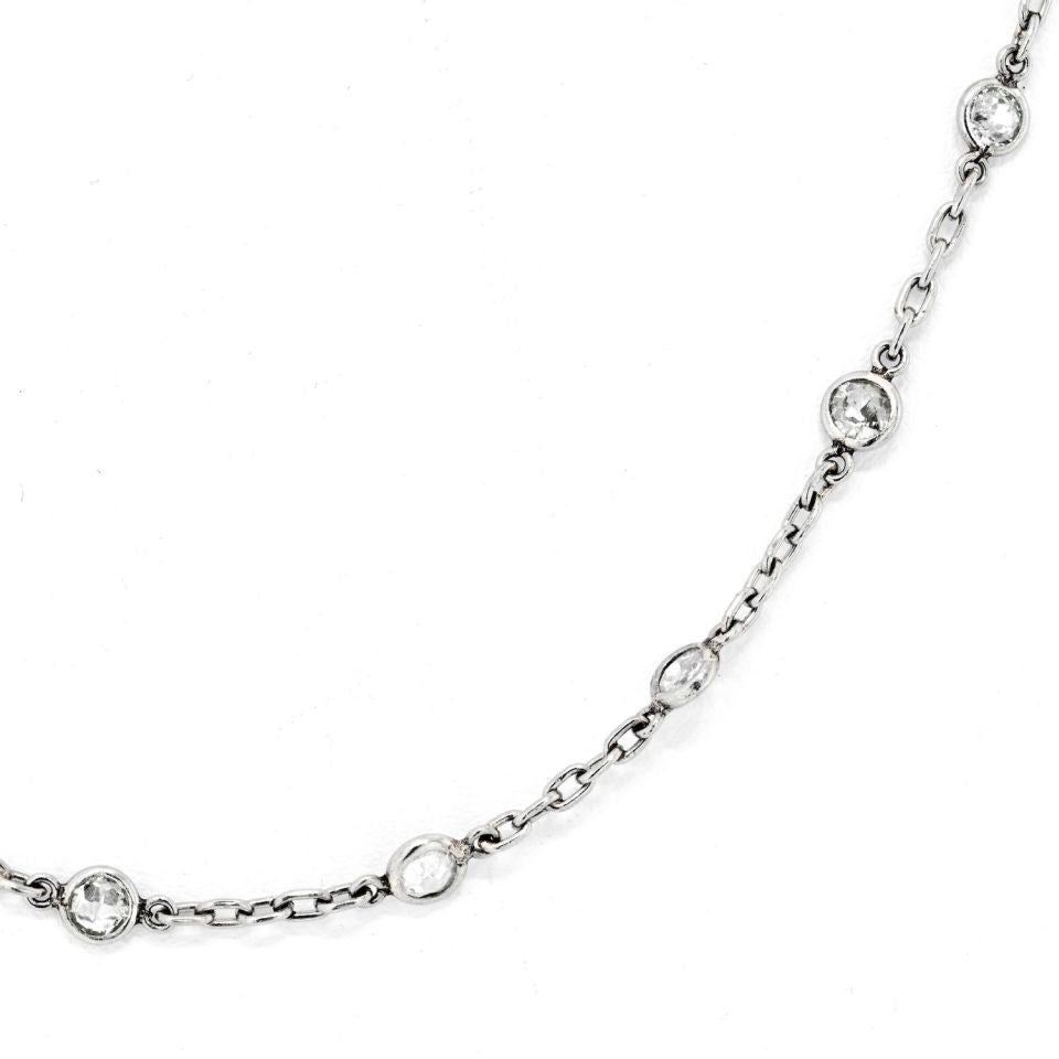 Platinum Diamond By The Yard 2.85cttw Necklace - The Back Vault