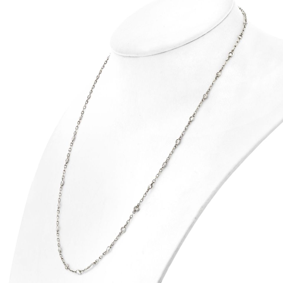 Platinum Diamond By The Yard 2.85cttw Necklace - The Back Vault