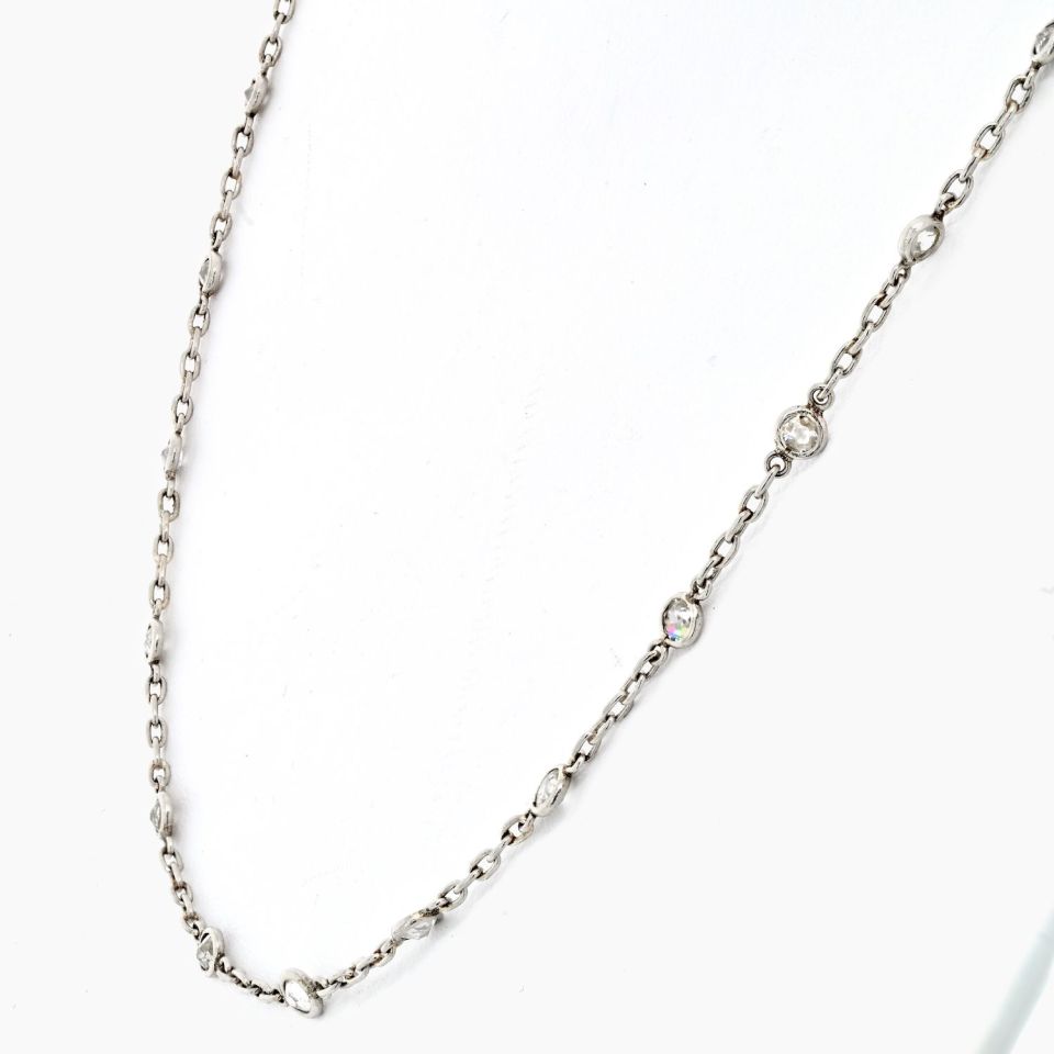 Platinum Diamond By The Yard 2.85cttw Necklace - The Back Vault