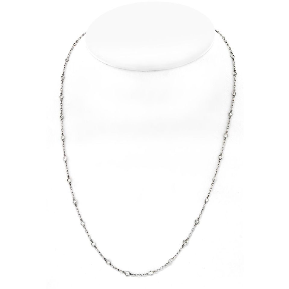 Platinum Diamond By The Yard 2.85cttw Necklace - The Back Vault