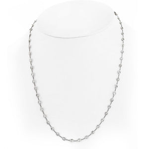 Platinum 7 Carat 17 inches Diamond By The Yard Necklace