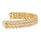 18K Yellow Gold 21.50cttw Round Diamond Bracelet - The Back Vault