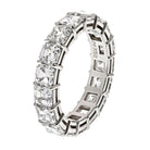 Platinum 7.82cttw Diamond Asscher Cut Eternity Band - The Back Vault