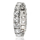 Platinum 7.82cttw Diamond Asscher Cut Eternity Band - The Back Vault