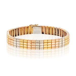 Van Cleef & Arpels 18K Tri Color Tricolor Bracelet