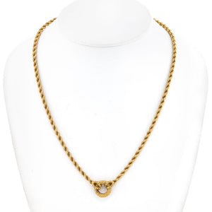 Van Cleef & Arpels 18K Yellow Gold Twiste Rope Chain Necklace