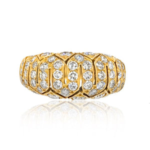 Cartier 18K Yellow Gold Diamond Cocktail Ring