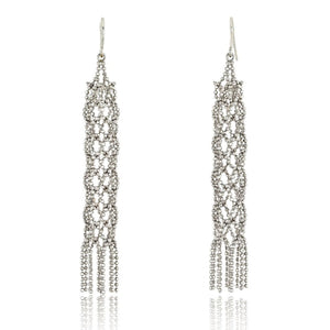 Tiffany & Co. 18K White Gold Mesh Drop Earrings