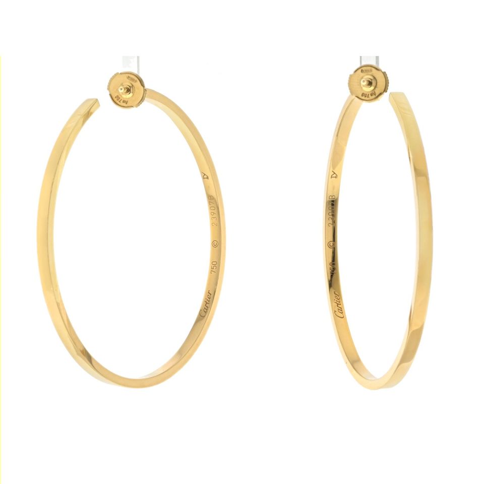 Gold hoop earrings cartier sale