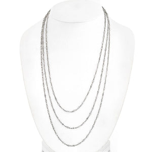 Platinum 29.50cttw Marquise Cut Diamond By The Yard 70 inches Necklace