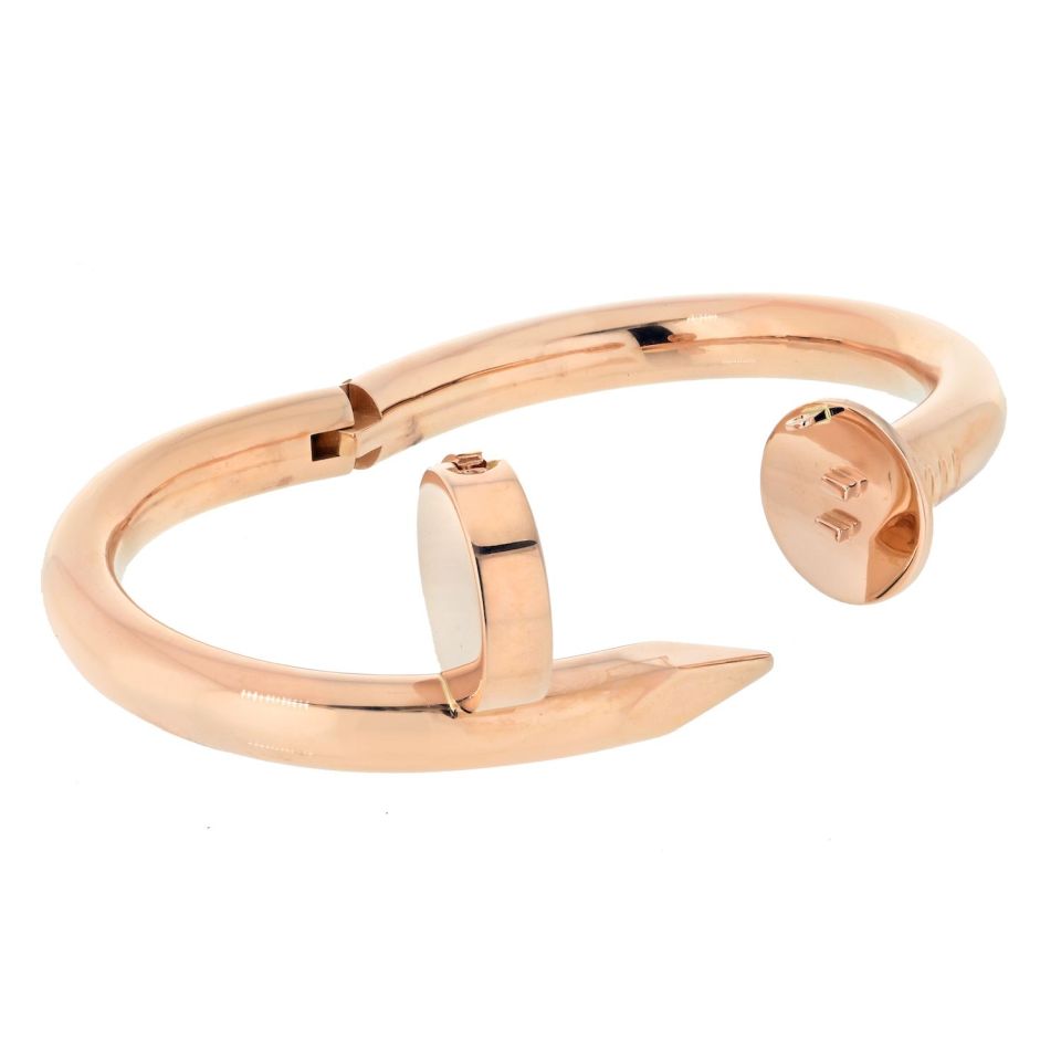 Cartier Juste Un Clou 18K Rose Gold Large Model Size 18 With Paperwork Bracelet The Back Vault