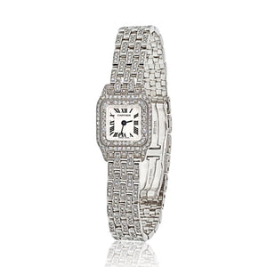 Cartier Panthere 18K White Gold Panthere Diamond Mini Women Watch