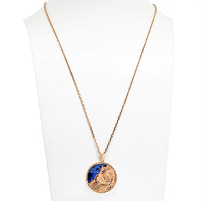 Van Cleef & Arpels 18K Rose Gold Pisces Zodiac Necklace