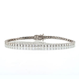 14K White Gold 4.28cttw Tennis Bracelet