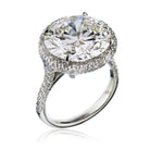 9 carat Round Diamond L/SI2 GIA Halo Engagement Ring - The Back Vault