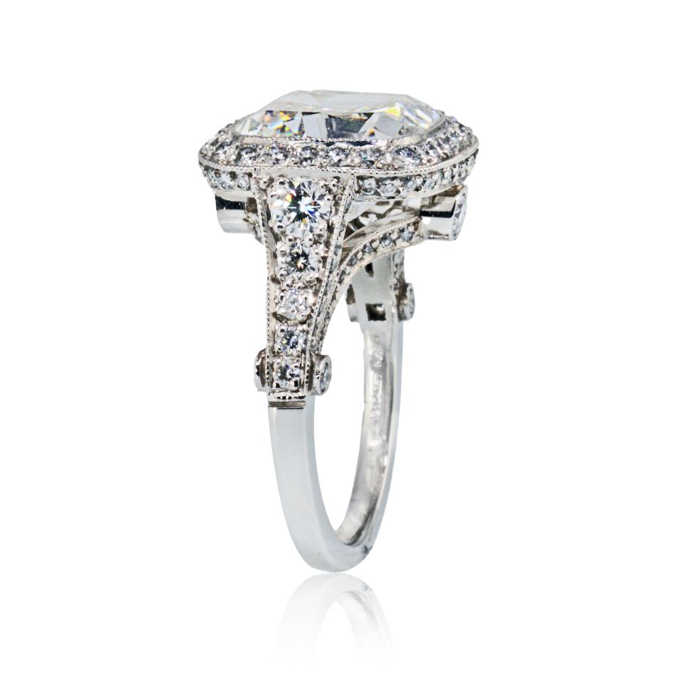 Tiffany & Co. Legacy 5 carat Cushion Cut Diamond E/VS2 Engagement Ring - The Back Vault