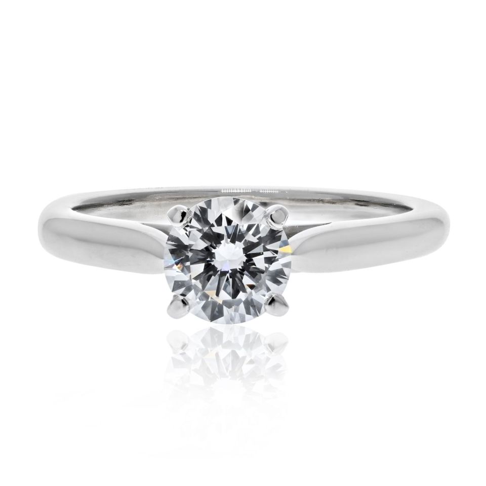 Cartier 0.65 carat Round Diamond G/VS2 GIA 0.65 Carat Round Cut G/VS2 Solitaire Ring - The Back Vault