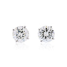 2.02 cttw Round Diamond Stud Earrings (I, VS2-SI1, GIA) - The Back Vault