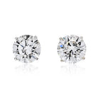 8.96 cttw Round Diamond Stud Earrings (J, SI1-SI2, GIA) - The Back Vault