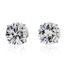 9.56 cttw Round Diamond Stud Earrings (L, I1, GIA) - The Back Vault