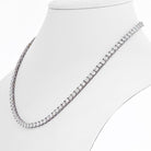 14K White Gold 22.86cts Diamond Tennis Necklace - The Back Vault