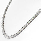 14K White Gold 22.86cts Diamond Tennis Necklace - The Back Vault