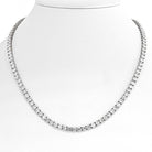 14K White Gold 22.86cts Diamond Tennis Necklace - The Back Vault