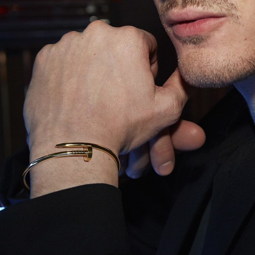 Cartier Juste un Clou Nail 18k Rose Gold Diamond Bangle Bracelet Size 16  Cert.