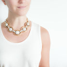 David Webb Platinum & 18K Yellow Gold Baraque Pearl and Diamond Collar Necklace - The Back Vault