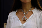 David Webb Platinum & 18K White Gold Carved Rock Crystal Diamond Necklace - The Back Vault